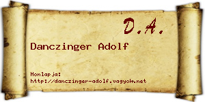 Danczinger Adolf névjegykártya